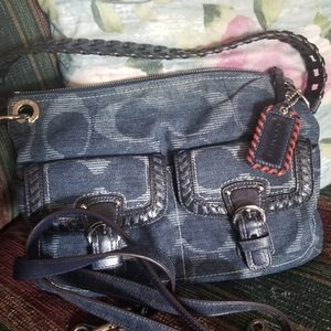 Coach denim Poppy purse